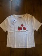 Gloednieuw crop top shirt met aardbeien maat S, Verzenden, Wit, Nieuw, Korte mouw