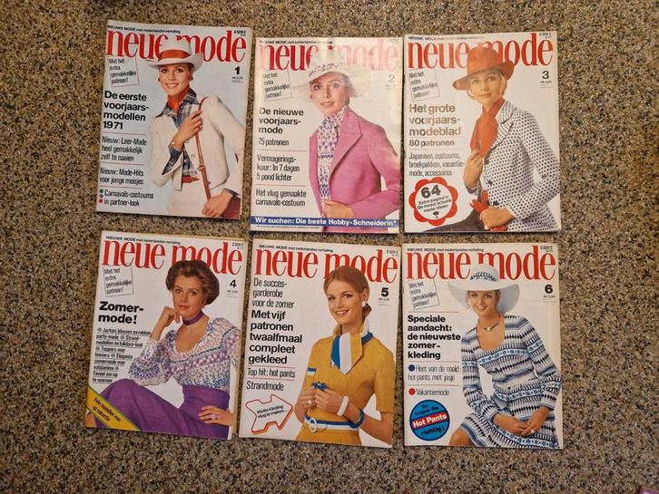 Zelfmaakmodeblad Neue Mode hele jaargang 1971, Hobby en Vrije tijd, Kledingpatronen, Gebruikt, Overige typen, Vrouw, Overige merken