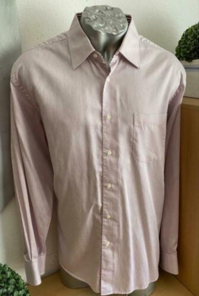 Jan des Bouvrie overhemd maat 43, Kleding | Heren, Overhemden, Zo goed als nieuw, Halswijdte 41/42 (L), Rood, Ophalen of Verzenden