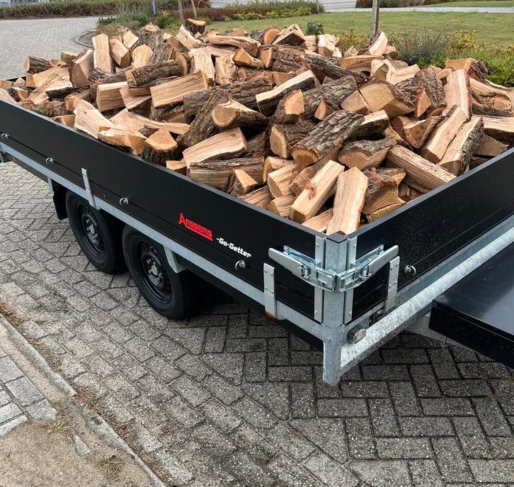 Droog Eiken Haardhout brandhout, Tuin en Terras, Haardhout, Blokken, Eikenhout, Minder dan 3 m³, Ophalen of Verzenden