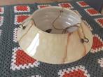 Art deco schaallamp, gemarmerd glas, compleet., Antiek en Kunst, Ophalen of Verzenden