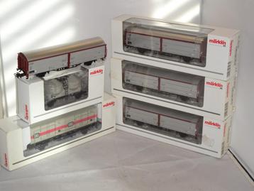 6 x Marklin goederenwagons 00756-01-14-19-22-23-24 OVP(#AAA) beschikbaar voor biedingen