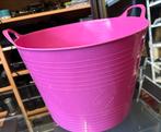 Roze Kunststof Emmer / Wasmand, Ophalen of Verzenden, Gebruikt, Kunststof, Met handgreep