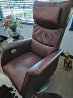 Prominent Wilson Relaxfauteuil - Bruin Leder, Huis en Inrichting, Ophalen, Gebruikt, 75 tot 100 cm, Metaal