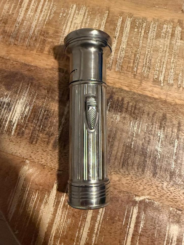 Vintage retro zaklamp Art Deco look, lamp aanwezig werkt., Verzamelen, Retro, Overige typen, Ophalen of Verzenden