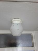 Vintage plafondlamp  wit met zwarte stipjes, Ophalen of Verzenden, Gebruikt
