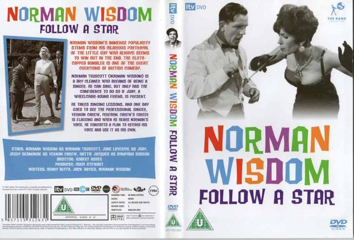 Follow a Star 1959 DVD met Norman Wisdom, June Laverick, Cd's en Dvd's, Dvd's | Klassiekers, Zo goed als nieuw, Drama, 1940 tot 1960