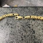 14 karaat gouden koningsketting met armband nieuw, Ophalen of Verzenden, Zo goed als nieuw, Goud