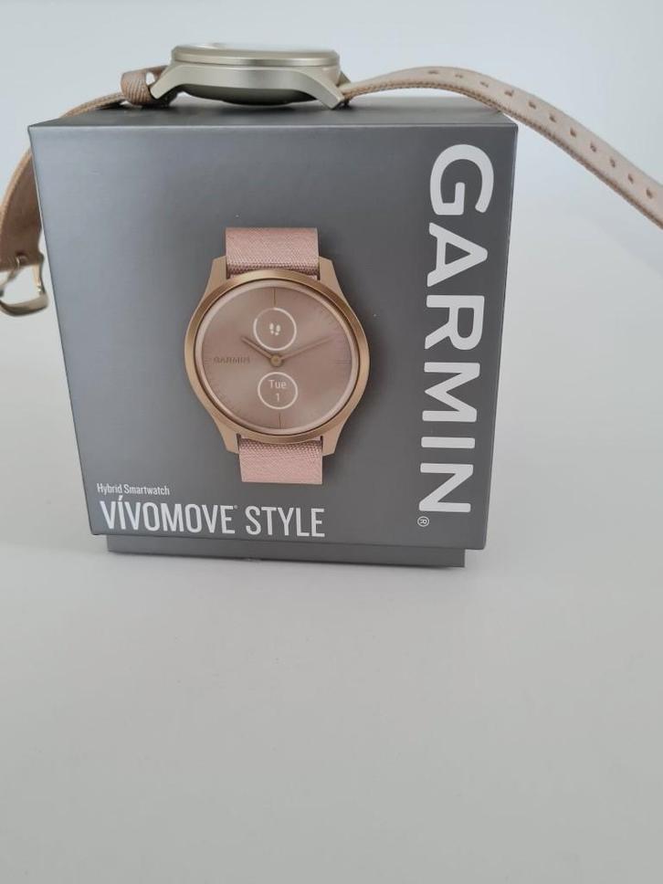 Garmin I Vivomove Style I Hybrid Smartwatch, Sieraden, Tassen en Uiterlijk, Smartwatches, Gebruikt, Android, Zilver, Hartslag