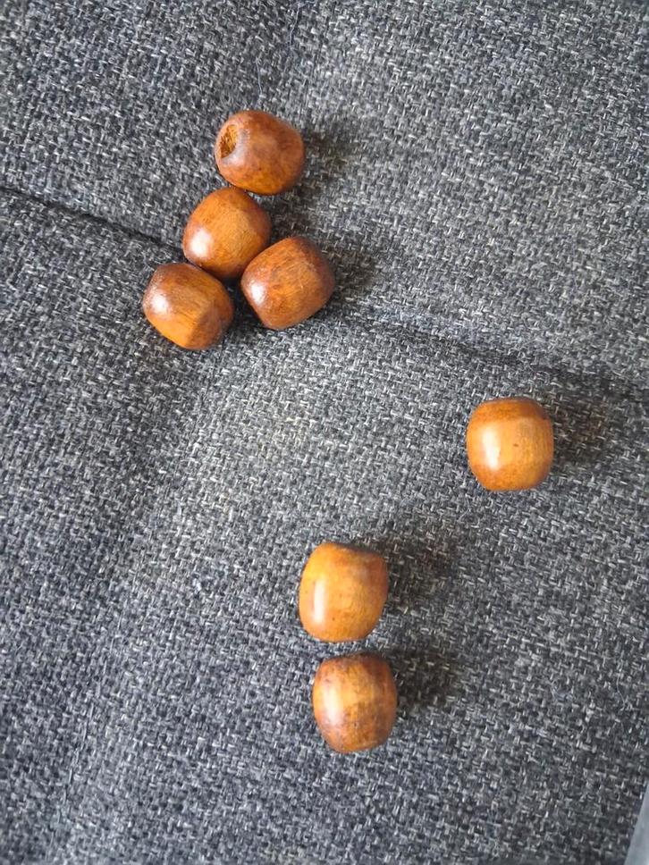 Houten Kralen (laatste kralen in plastik zak💥pl.min.180 stu, Hobby en Vrije tijd, Kralen en Sieraden maken, Nieuw, Kraal, Ophalen of Verzenden