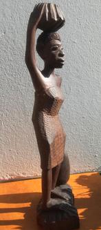 uniek echt Afrikaans beeld ebbenhout, halve eeuw oud!!, Antiek en Kunst, Kunst | Niet-Westerse kunst, Ophalen of Verzenden