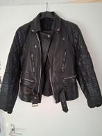 Zwart Leren Motorjack - Vintage Stijl, Ophalen, Onbekend, Maat 48/50 (M), Zwart