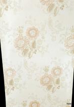 5699 Vintage bloemenbehang oudroze natureltinten retro swiet, Ophalen of Verzenden, Minder dan 10 m²