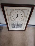 Vintage Wanddecoratie met Klok - 50x36cm, Ophalen of Verzenden