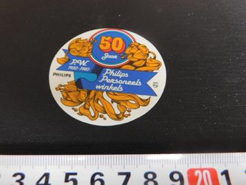 stickers EHV PHILIPS 50 jaar PersoneelsWinkels 1930 - 1980  beschikbaar voor biedingen