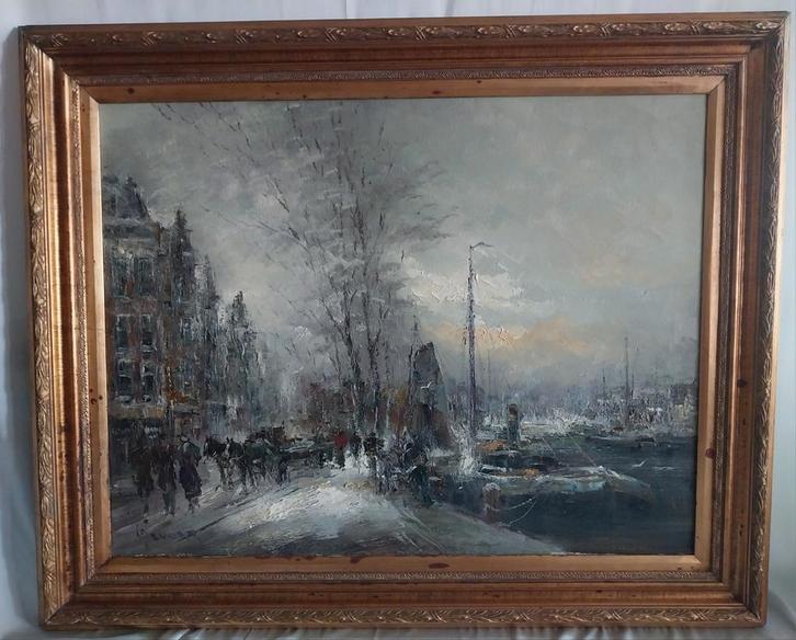 John Bevort (1917-1996) - Stadsgezicht - 1960, Antiek en Kunst, Kunst | Schilderijen | Klassiek, Ophalen