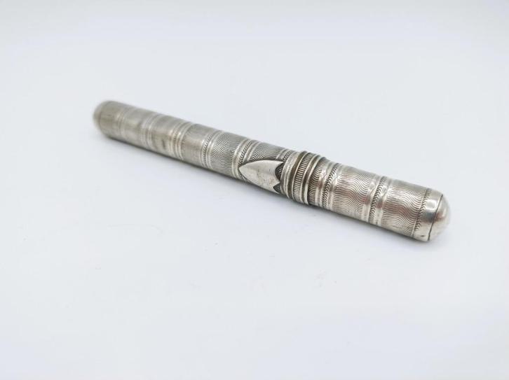 Zilveren naaldenkoker, D.H. Greup, Schoonhoven, ca. 1840, Antiek en Kunst, Antiek | Goud en Zilver, Zilver, Verzenden
