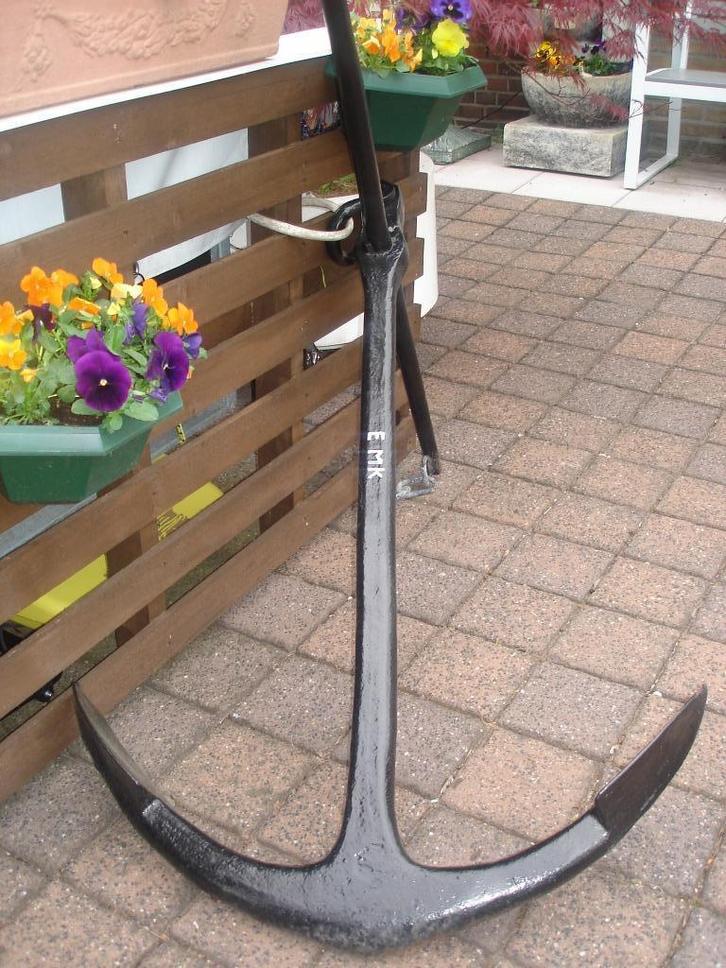 Antiek stok anker (EMK) voor Boot Tuin Ornement, Decoratie, Tuin en Terras, Tuinbeelden, Gebruikt, Overige typen, Metaal, Ophalen