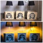 Aap Lampen Set - Horen, Zien, Zwijgen, Ophalen, Zo goed als nieuw, Hout, Minder dan 100 cm