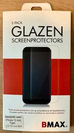 BMAX Glazen Screenprotector iPhone 12 Mini - 2 Pack, Ophalen of Verzenden, Nieuw, IPhone 12 Mini, Frontje of Cover
