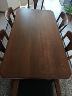 eettafel en stoelen, Huis en Inrichting, Ophalen, Gebruikt, 100 tot 150 cm, Eikenhout
