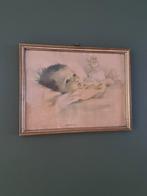 2 vintage baby schilderijtjes, Antiek en Kunst, Ophalen
