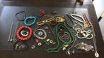 Vintage sieraden broche oorbellen ketting., Ophalen of Verzenden
