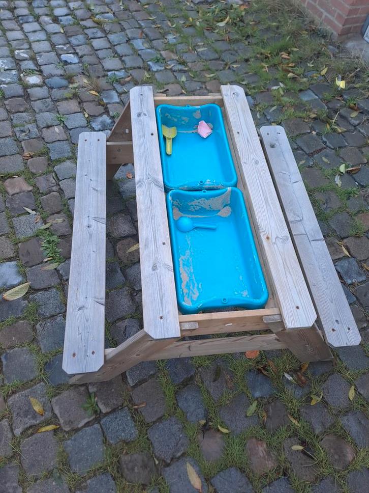 Kinderpicknicktafel met zand-waterbakken, Kinderen en Baby's, Speelgoed | Buiten | Zandbakken, Ophalen