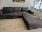 Bank Timeless Gobi zwart 282x140x82 met hocker 100x80x43, Ophalen, 250 tot 300 cm, Gebruikt, Met chaisse lounge