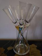 champagne koeler met 6 glazen flutes champagnekoeler, Ophalen of Verzenden, Nieuw, Glas