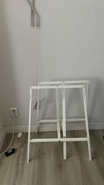 2 metalen schragen wit, Ophalen, Zo goed als nieuw, 70 tot 120 cm