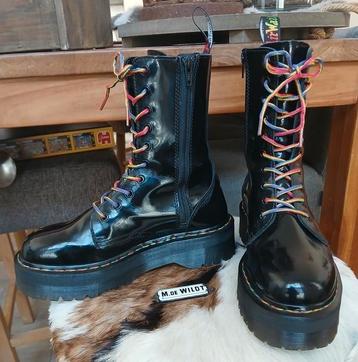 Dr. Martens Jadon Hi 40 - rainbow lak leer zwart - high  beschikbaar voor biedingen