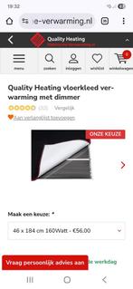 Vloerkleedverwarming met dimmer, Ophalen, Zo goed als nieuw