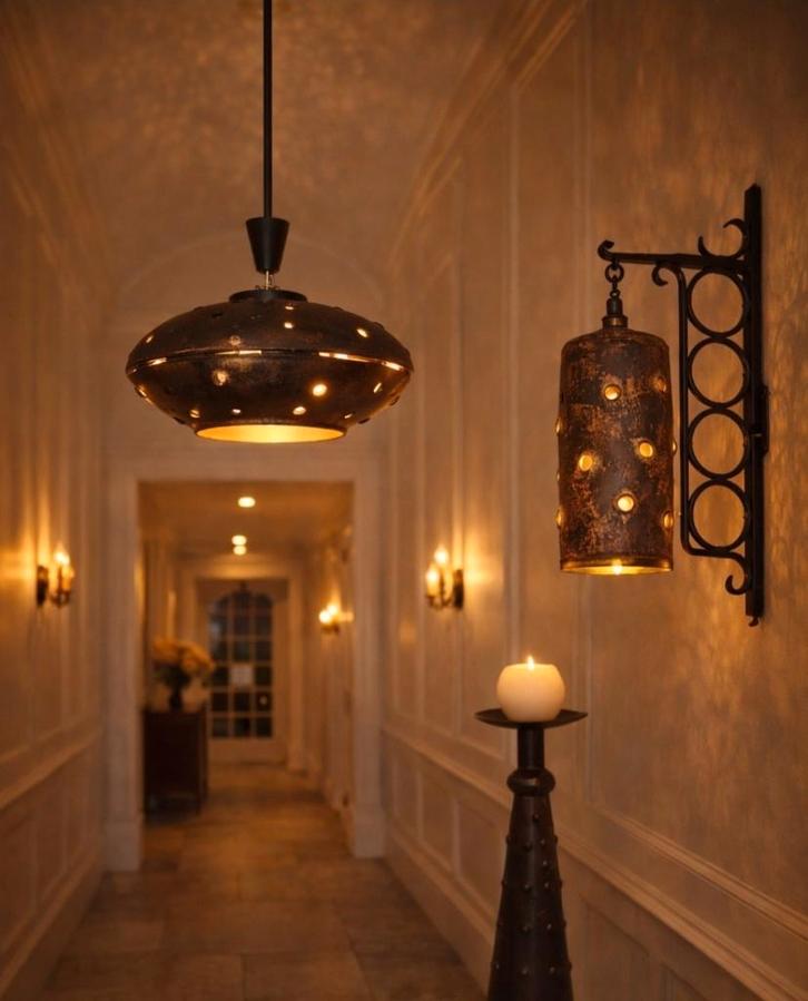 Set Hang UFO plafond Lamp Nanny Still 1960s wandlamp, Antiek en Kunst, Antiek | Lampen, Ophalen