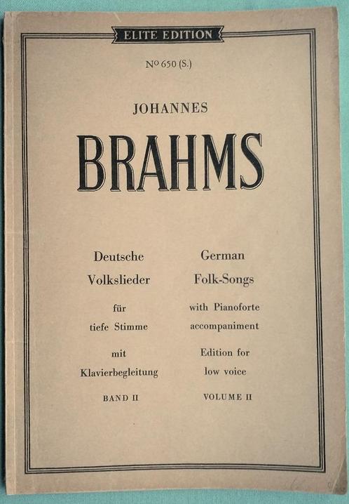 Johannes Brahms Band II (voor zang /piano), Muziek en Instrumenten, Bladmuziek, Gebruikt, Artiest of Componist, Klassiek, Piano