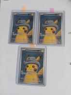 Pikachu Van Gogh Grey Hat Promo 3x Pokemon Kaarten, Nieuw, Foil, Ophalen of Verzenden, Meerdere kaarten