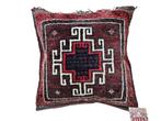 Handmade Persian wool decorative cushion nomad 40x40cm, Overige kleuren, Vierkant, Ophalen of Verzenden, Zo goed als nieuw