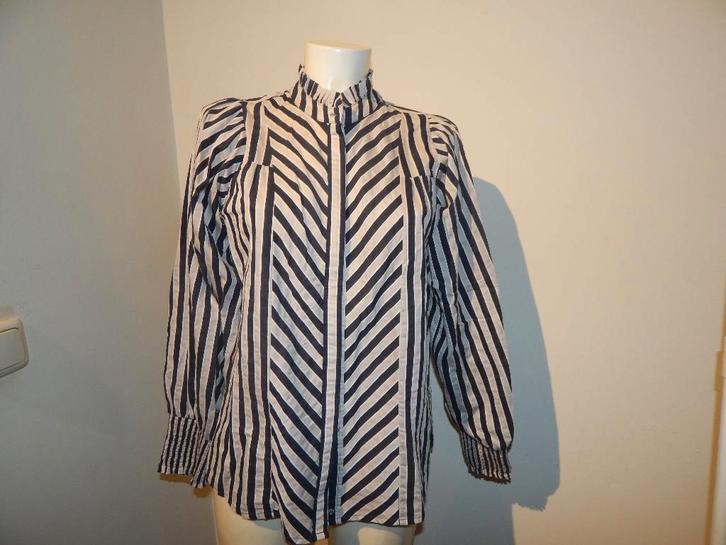 Co'couture mooie voorjaars blouse opstaand kraagje M, Kleding | Dames, Blouses en Tunieken, Zo goed als nieuw, Maat 38/40 (M)