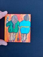 minischilderij op resthout (recycle), Ophalen of Verzenden