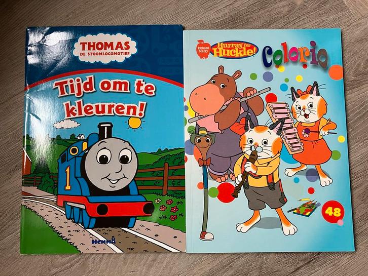 Thomas & friends en hirray for Huckle Kleurboeken, Boeken, Kinderboeken | Jeugd | onder 10 jaar, Zo goed als nieuw, Sprookjes