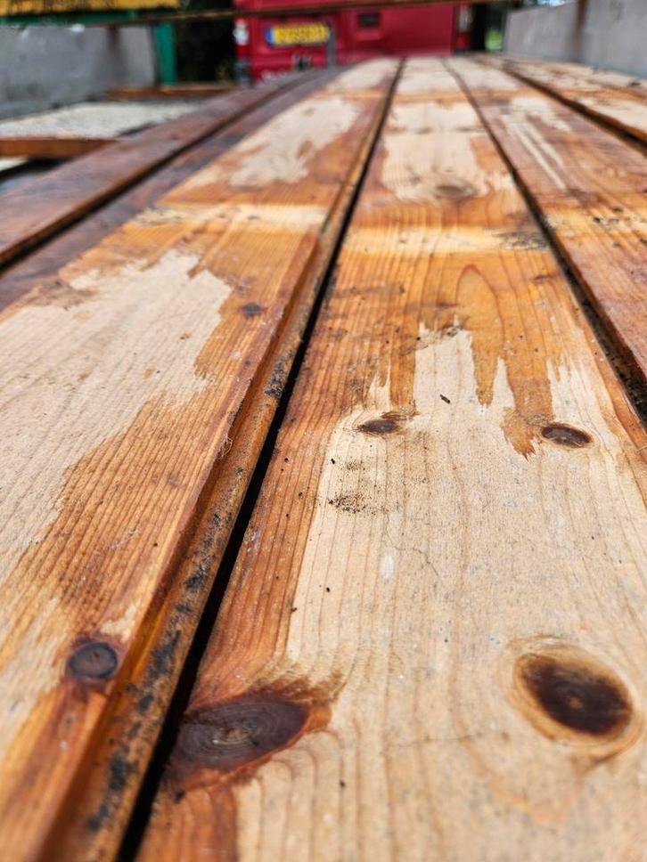 Dakbeschot planken - 5 meter lang, Doe-het-zelf en Verbouw, Hout en Planken, Gebruikt, Plank, 300 cm of meer, Minder dan 25 mm