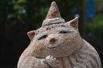 Poes met puntmuts keramiek, Ophalen of Verzenden