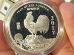 Year of the Rooster 2017, 1 oz .999 zilver (3-6), Ophalen of Verzenden, Zilver