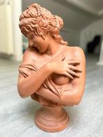 La Pudeur, J.A. Houdon, 19e eeuws terracotta beeld., Ophalen