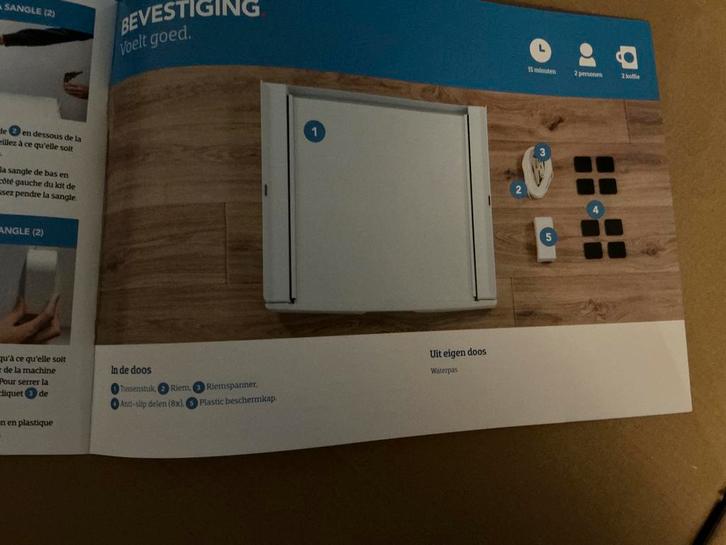 Wasmachine droger stapelkit en lade / spanband nieuw in doos, Witgoed en Apparatuur, Wasmachines, Nieuw, Minder dan 85 cm, Minder dan 1200 toeren