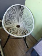 Draadstoel, schommelstoel, Huis en Inrichting, Stoelen, Ophalen, Zo goed als nieuw, Wit, Eén