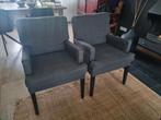 2 nette stoelen, Ophalen, Gebruikt, Grijs, Stof
