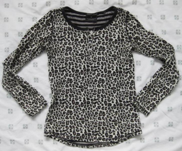 Maison Scotch top, panterprint, maat S, Kleding | Dames, Tops, Zo goed als nieuw, Maat 36 (S), Overige kleuren, Lange mouw, Ophalen of Verzenden