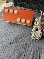 Heel mooi metalen vintage bedlampje oranje van het merk Herd, Antiek en Kunst, Ophalen of Verzenden