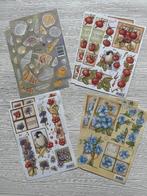 3D knipvellen set viooltje rozenbottel, Ophalen of Verzenden, Nieuw, Knipvel